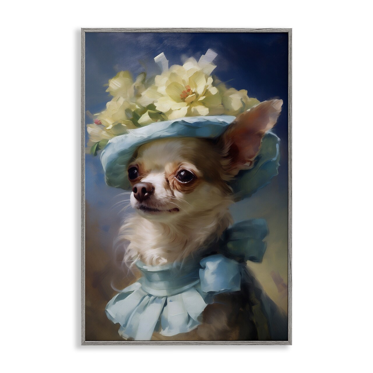 Stupell Industries Dog with Fashionable Hat Framed Giclee Design by Wumples